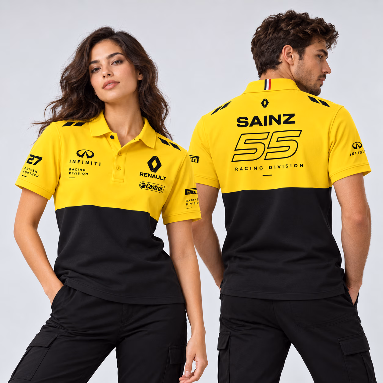 Renault Smooth Operator #55 Racing Edition Custom Polo Shirt back - 2