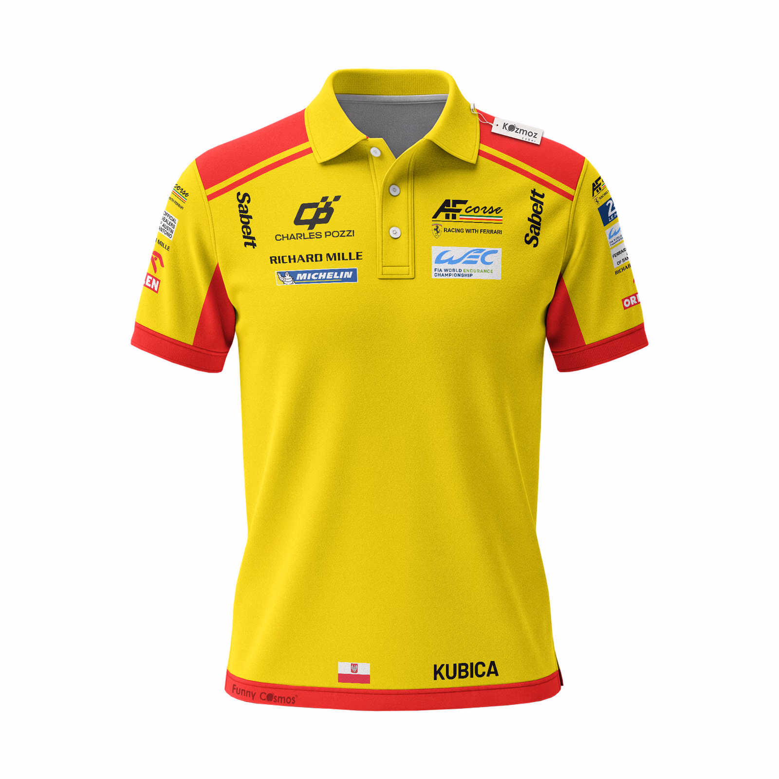 Alternative view of Robert Kubica WEC Polo Shirt AF Corse 2025 Racing Polo