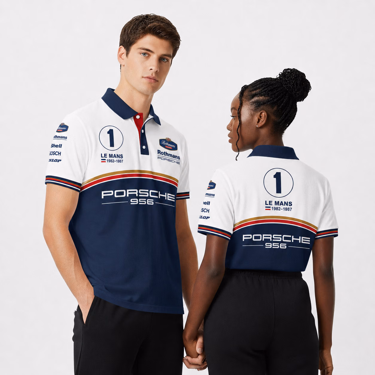 Rothmans x Porsch 956 Le Man 24h Legendary 1982 - 1987 Custom Polo Shirt - 16