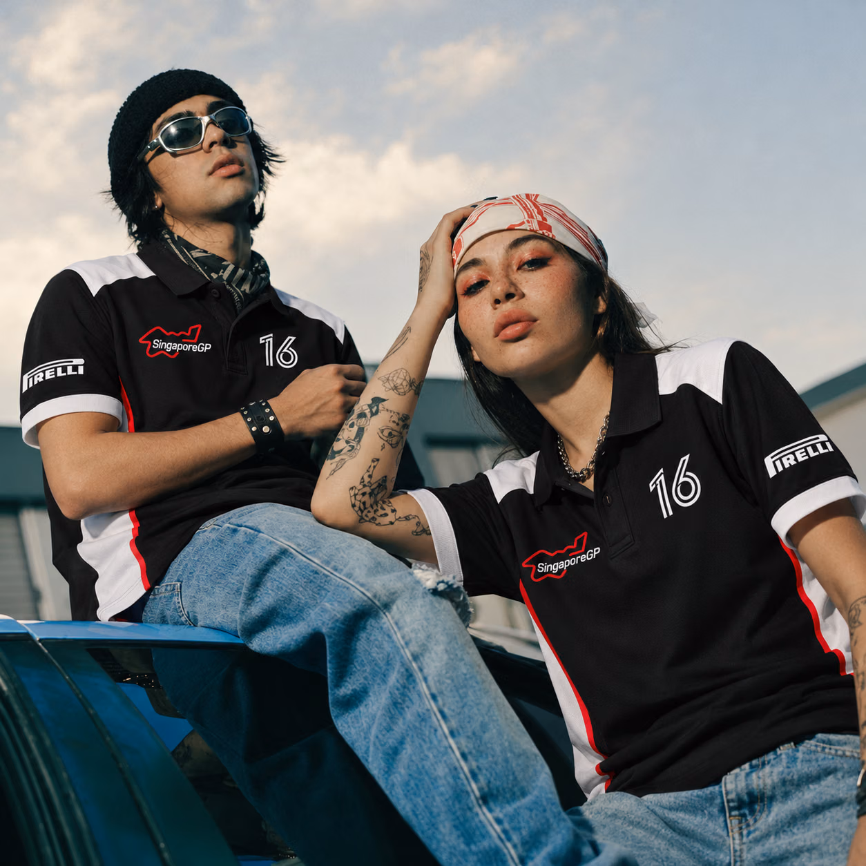 Alternative view of Saint Charlec #16 Fer team SingaporeGP 2026 Custom Racing Polo Shirt