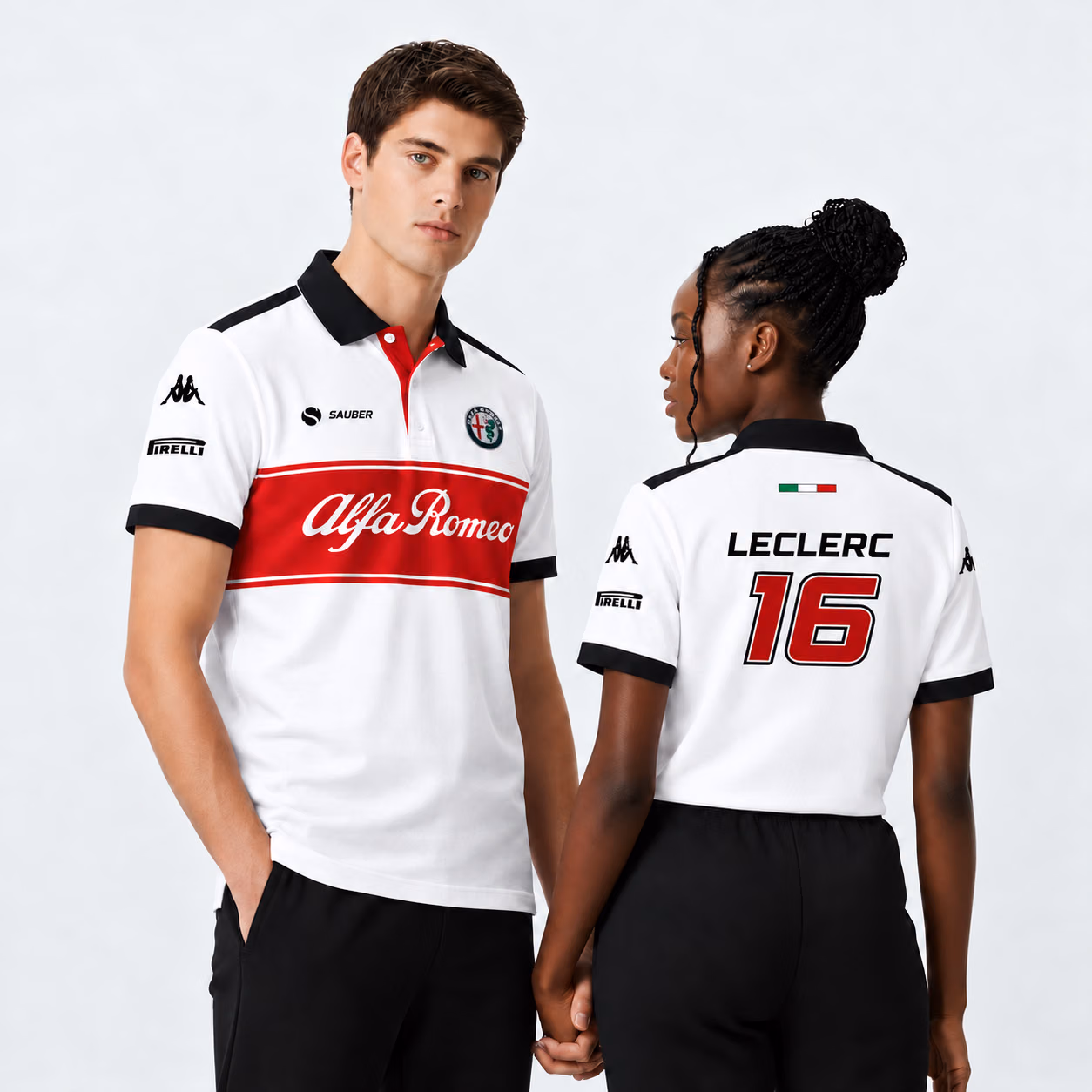 Saint Charles #16 Sauber Team Custom Racing Polo Shirt - 3
