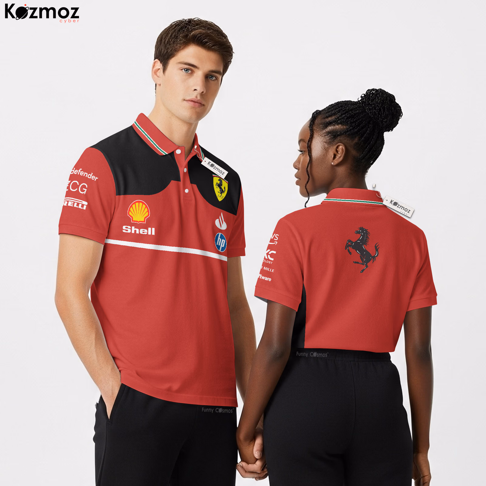 SF Polo Shirt - Red Black Edition Teamwear