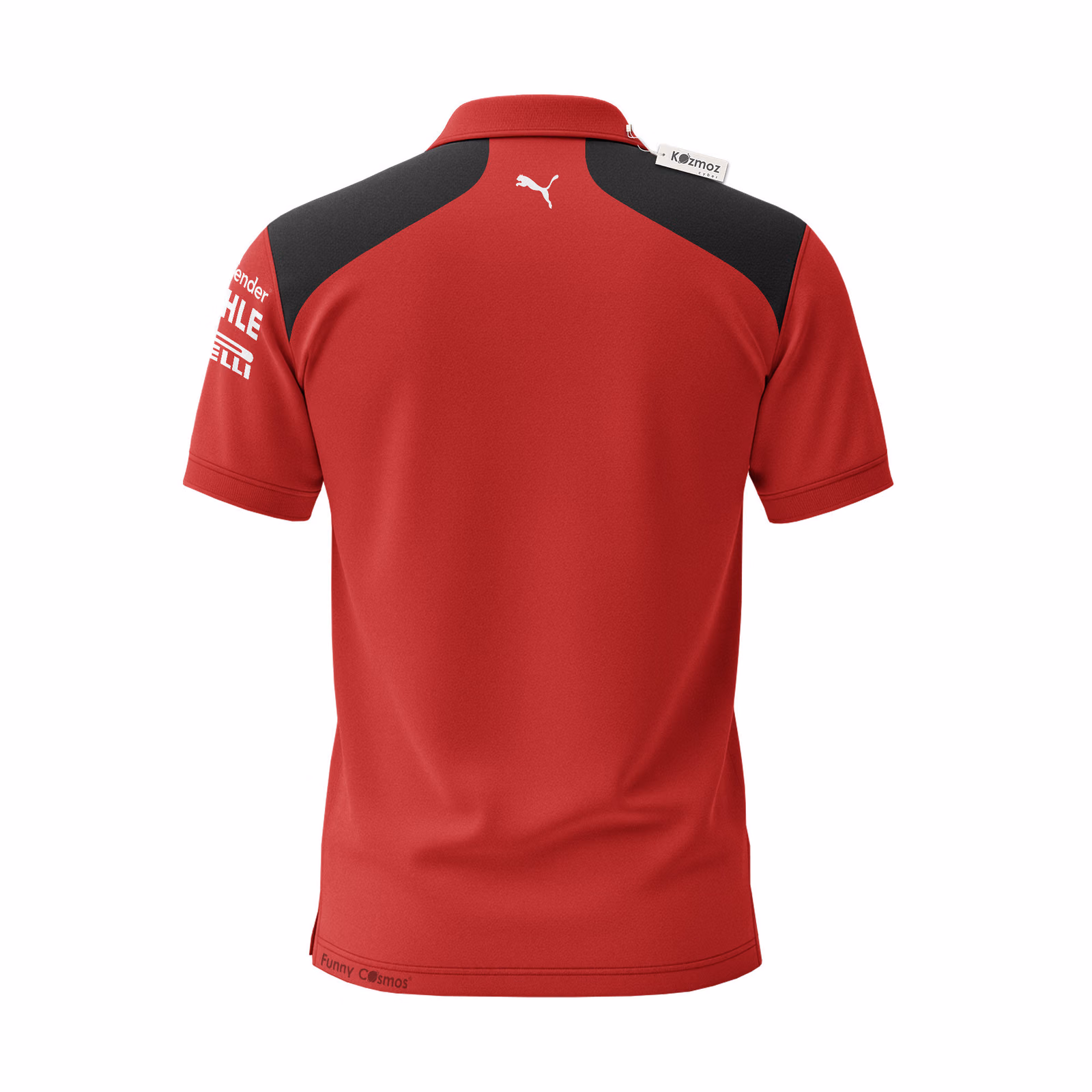 Alternative view of Rosso Corsa Scuderia F1 2023 Racing Custom Polo Shirt