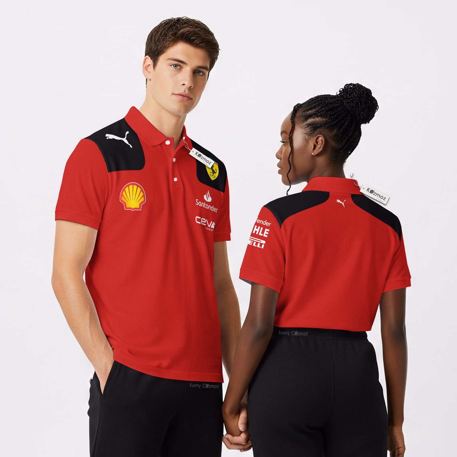 Rosso Corsa Scuderia F1 2023 Racing Custom Polo Shirt