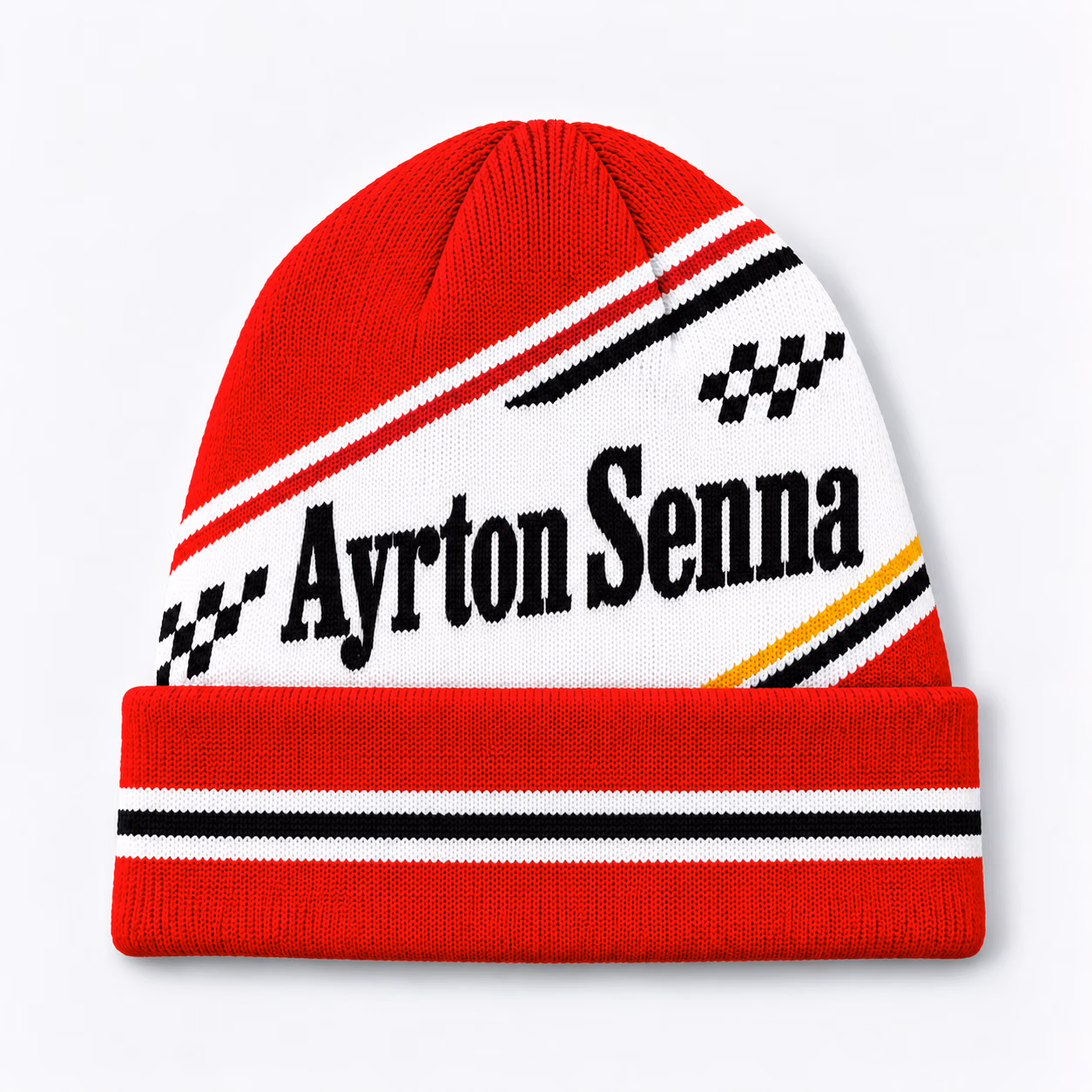 Alternative view of Senna Legacy Red White Racing Beanie Hat