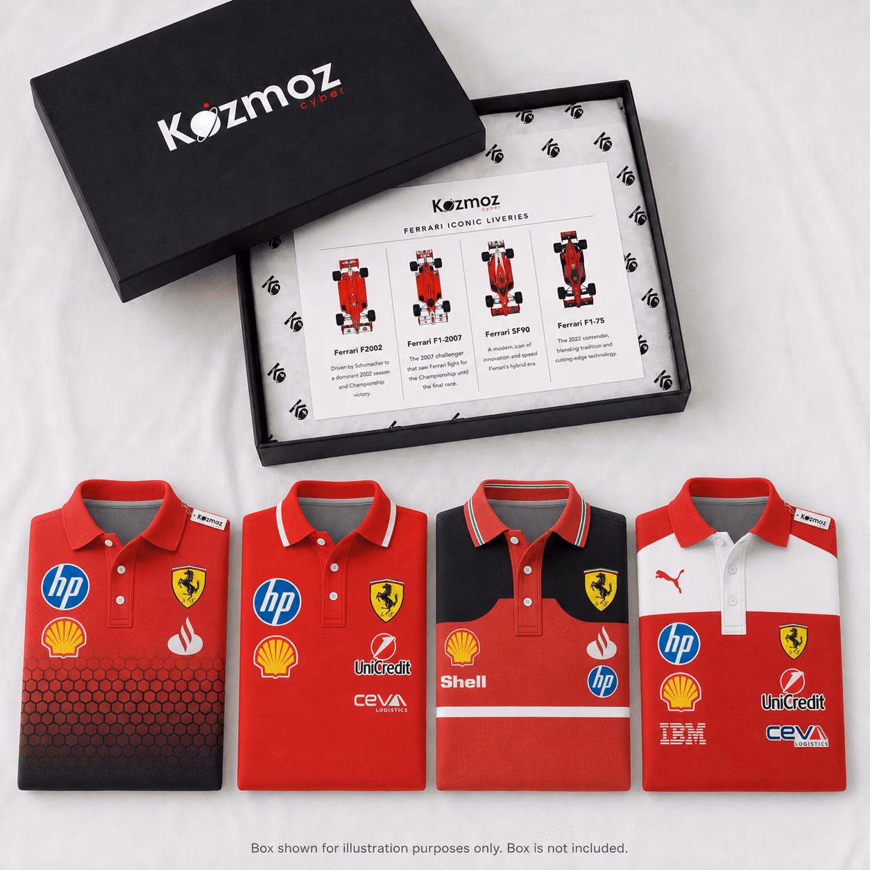 SF F1 Racing Polo Shirt Pack - Fer Team Fan Gift Bundle Pack
