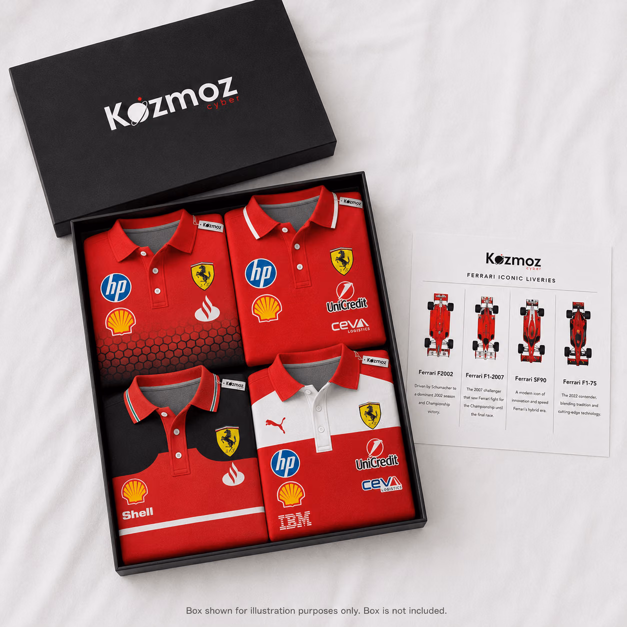 Alternative view of SF F1 Racing Polo Shirt Pack - Fer Team Fan Gift Bundle Pack