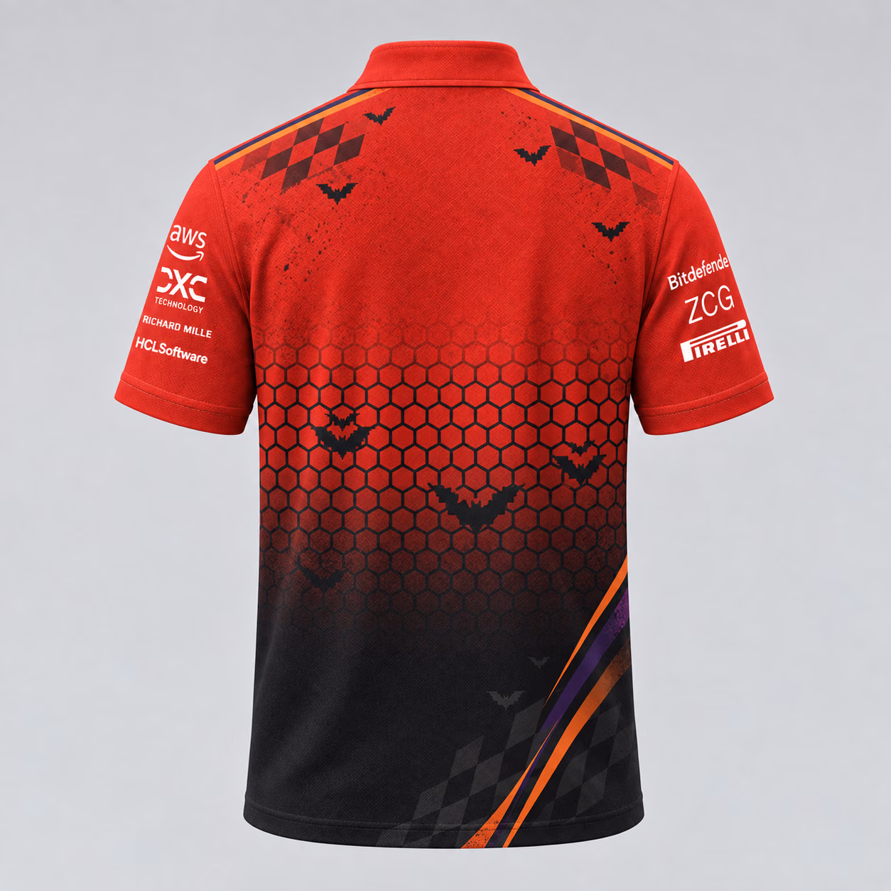 Alternative view of SF Rosso Corsa Honeycomb F1 Halloween Custom Quarter Zip Shirt
