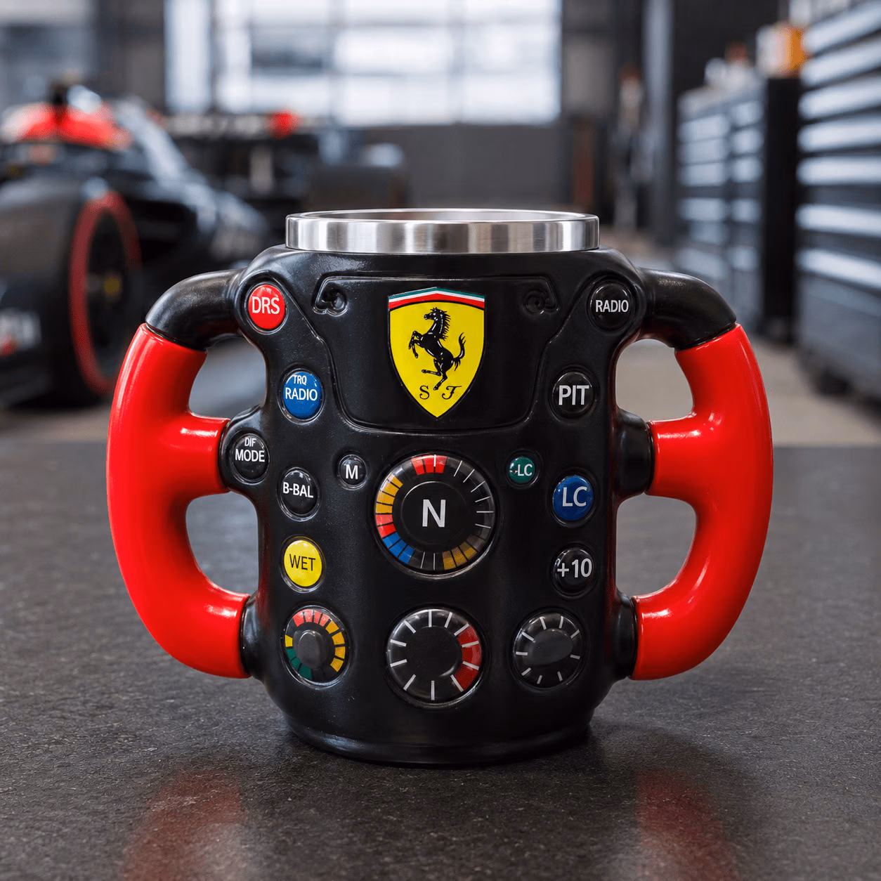 SF Team Steering Wheel 3D Coffee Mug | Racing Fan Gift