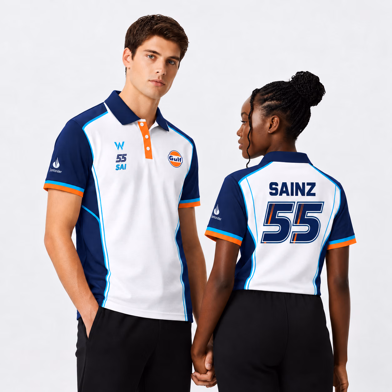 Smooth Operator #55 Gulf Racing Team Custom Racing Polo Shirt - 2