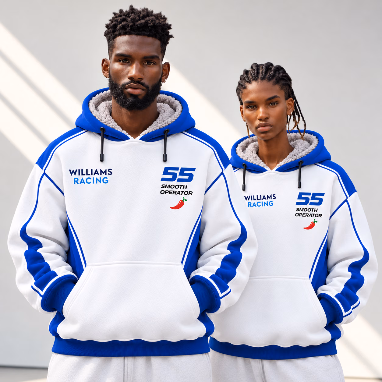 Alternative view of Smooth Operator #55 WIL Team 2026 Custom Racing Fleece Hoodie