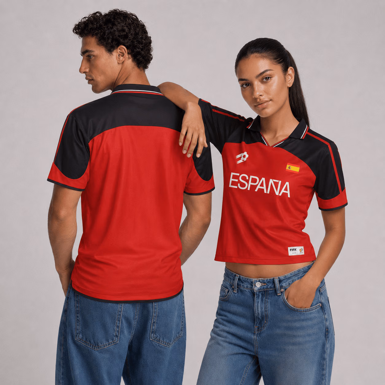 Spain World Champion World Cup 2026 Custom V-Neck Polo Shirt