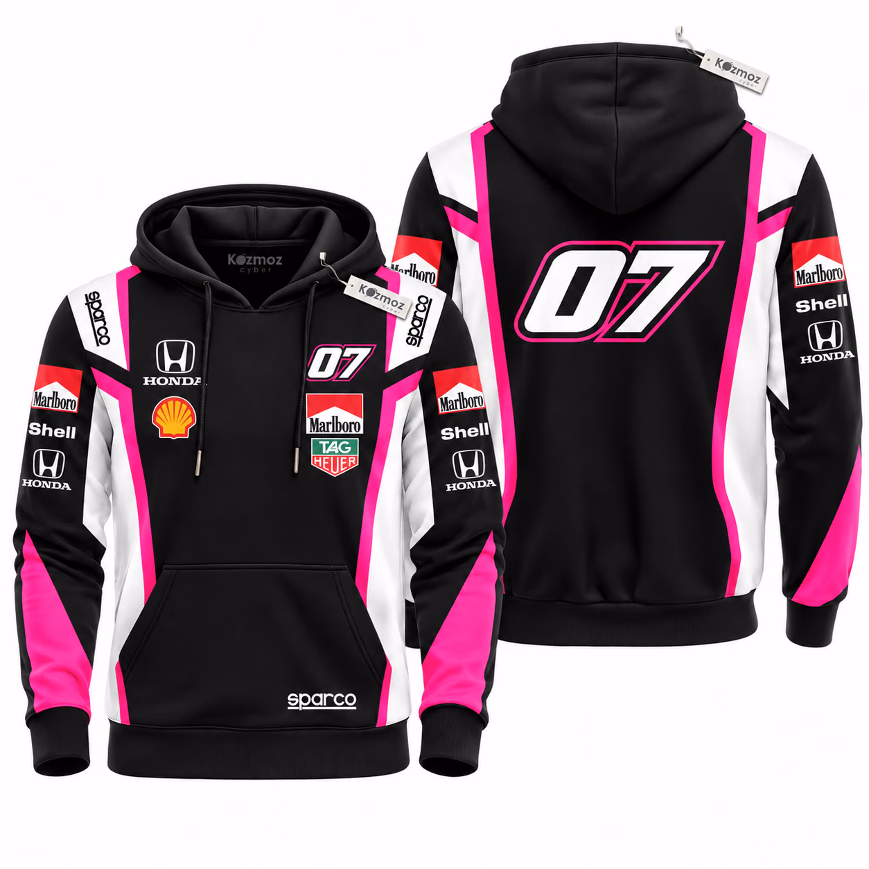 Alternative view of Sparco Racing Custom Motorsport Suit Black Pink Track Racing Hoodie Collection