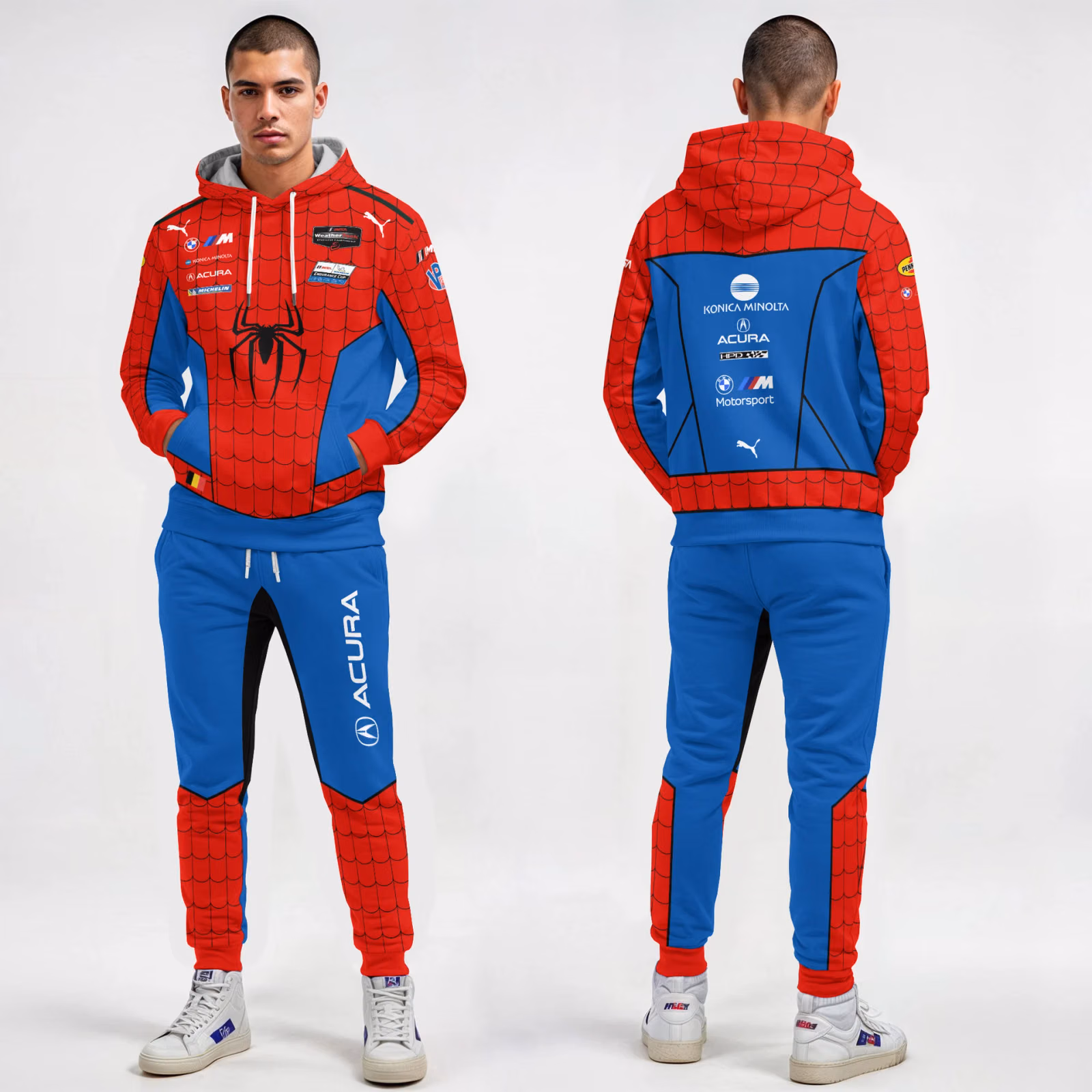 Spidey x BMWM-Team #24 Hybrid V8 Custom Racing Tracksuit