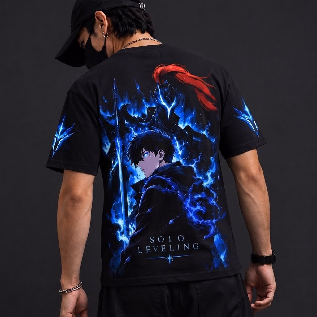 8X Gear - 11 Sung Jin-woo T-Shirt Cosplay Costume Shadow Monarch Anime Merch All Over Printed Shirts