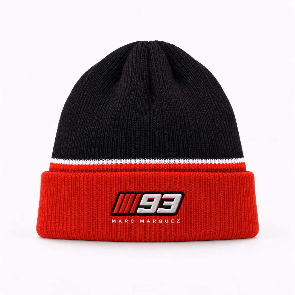 Alternative view of The Ant #93 Black Red Motorsport Inspired Racing Beanie Hat