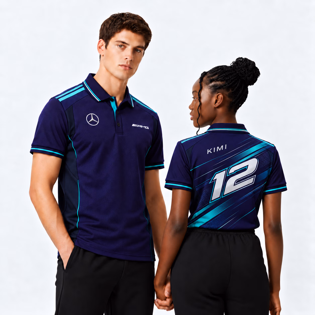 The Italian Sensation #12 Mer Team Custom Racing Polo Shirt