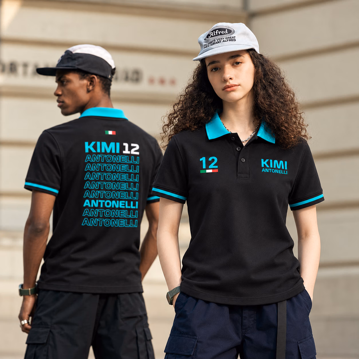 The Italian Sensation #12 Paddock Team Custom Racing Polo Shirt