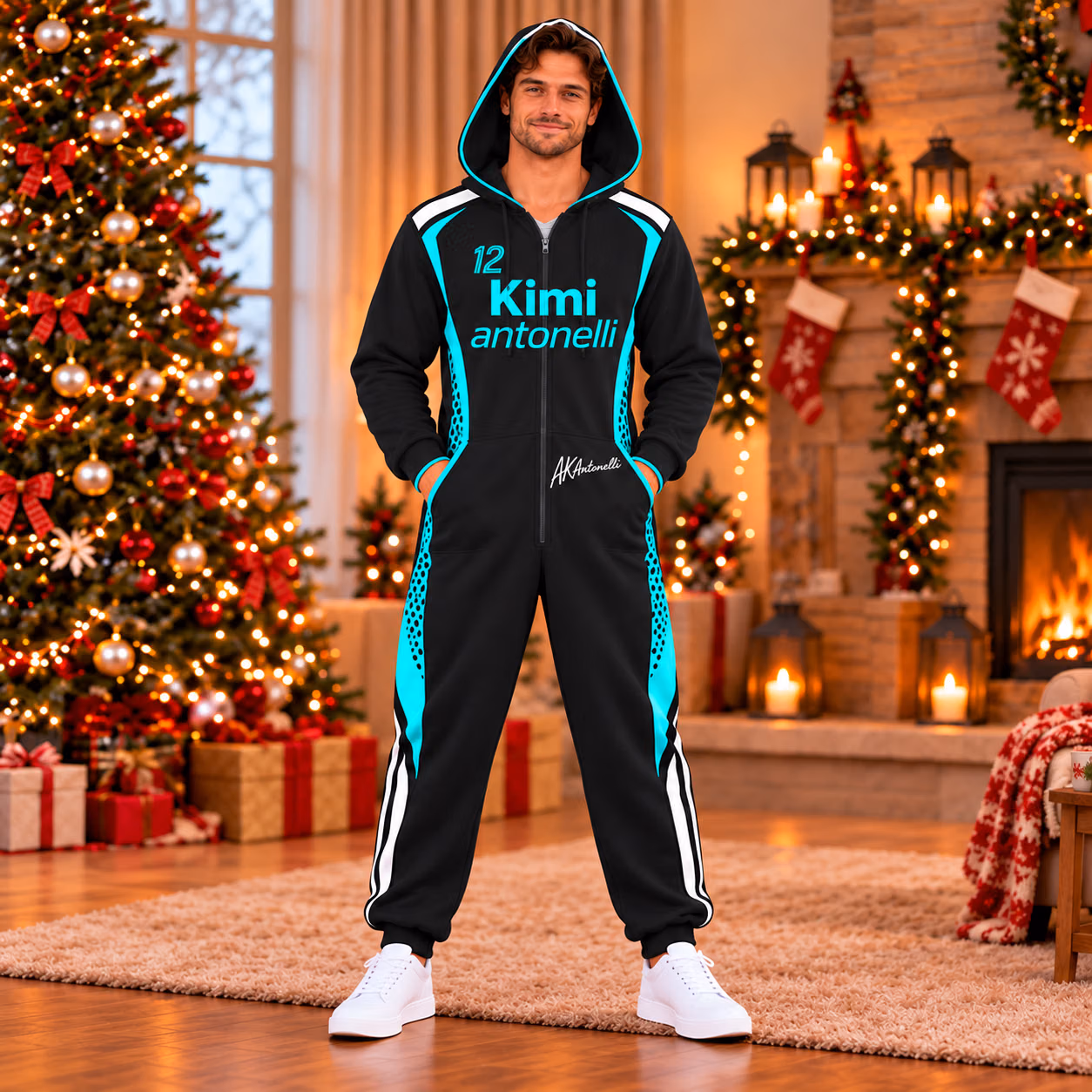 Alternative view of The Italian Sensation #12 Silver Arrows Teams Cutsom Racing Onese Pajamas