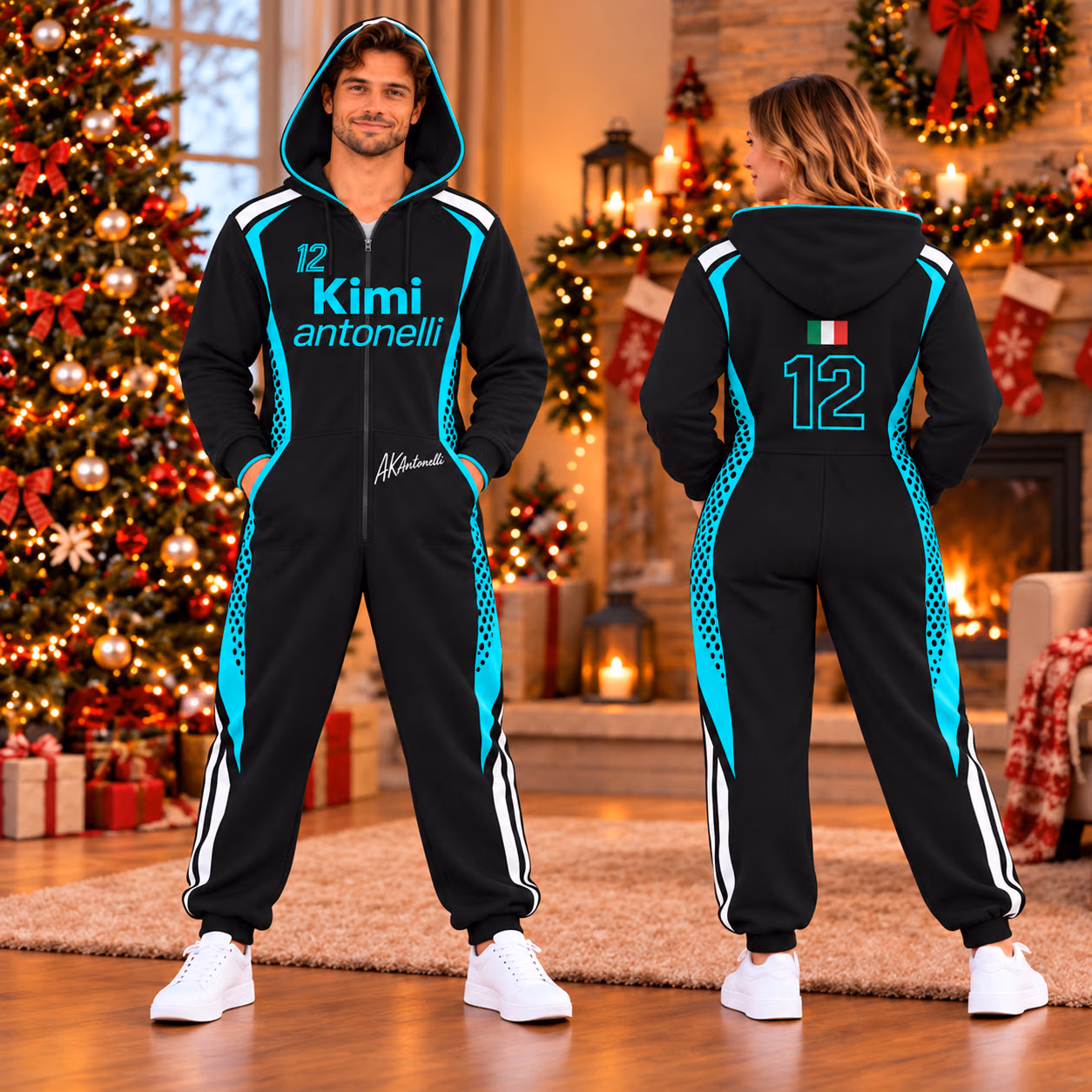 The Italian Sensation #12 Silver Arrows Teams Cutsom Racing Onese Pajamas