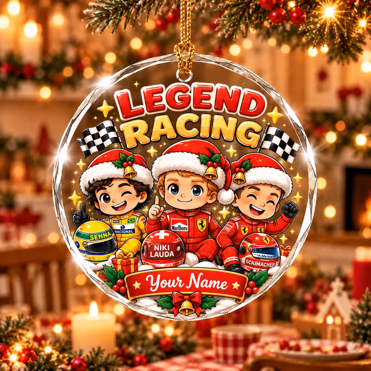 Tripple Legend Racing Car Edition Christmas Ornament
