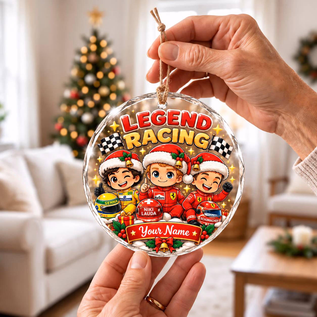 Alternative view of Tripple Legend Racing Car Edition Christmas Ornament