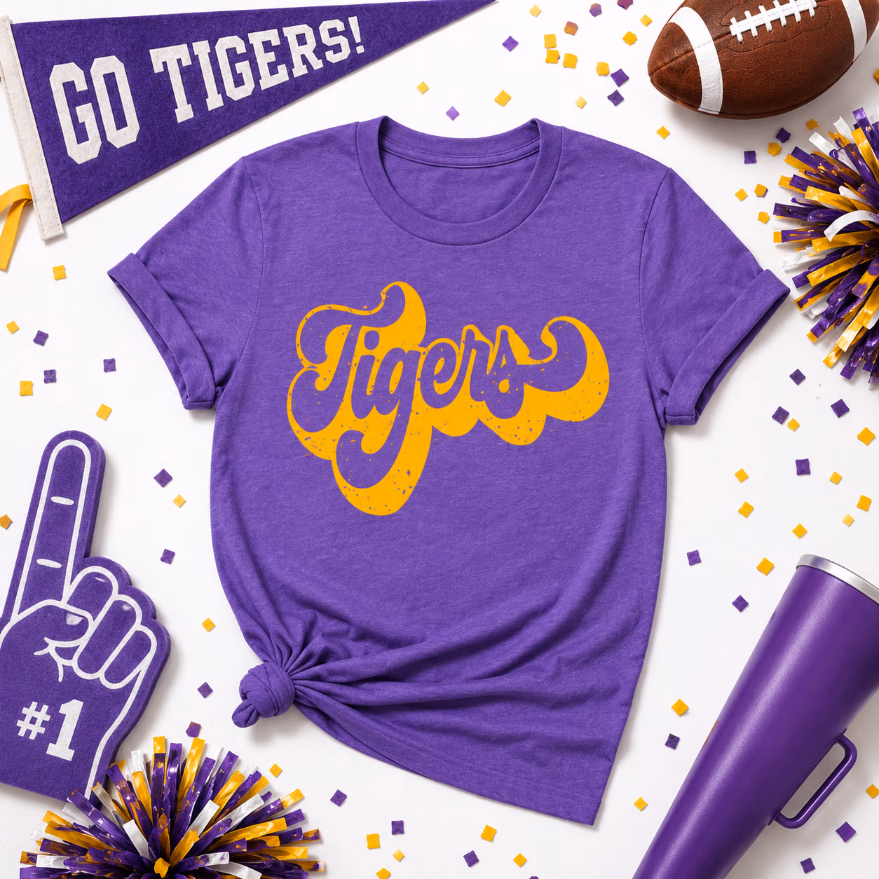 Custom College Spirit T-Shirt - Groovy Wavy Mascot Graphic Tee 4 Custom College Spirit T-Shirt - Groovy Wavy Mascot Graphic Tee - Image 4