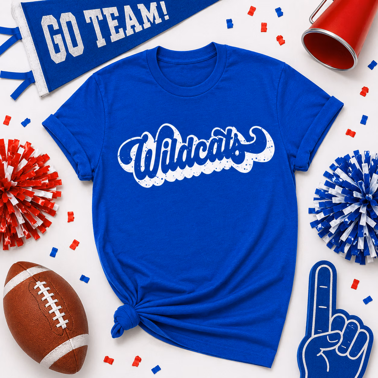 Custom College Spirit T-Shirt - Groovy Wavy Mascot Graphic Tee 7 Custom College Spirit T-Shirt - Groovy Wavy Mascot Graphic Tee - Image 7