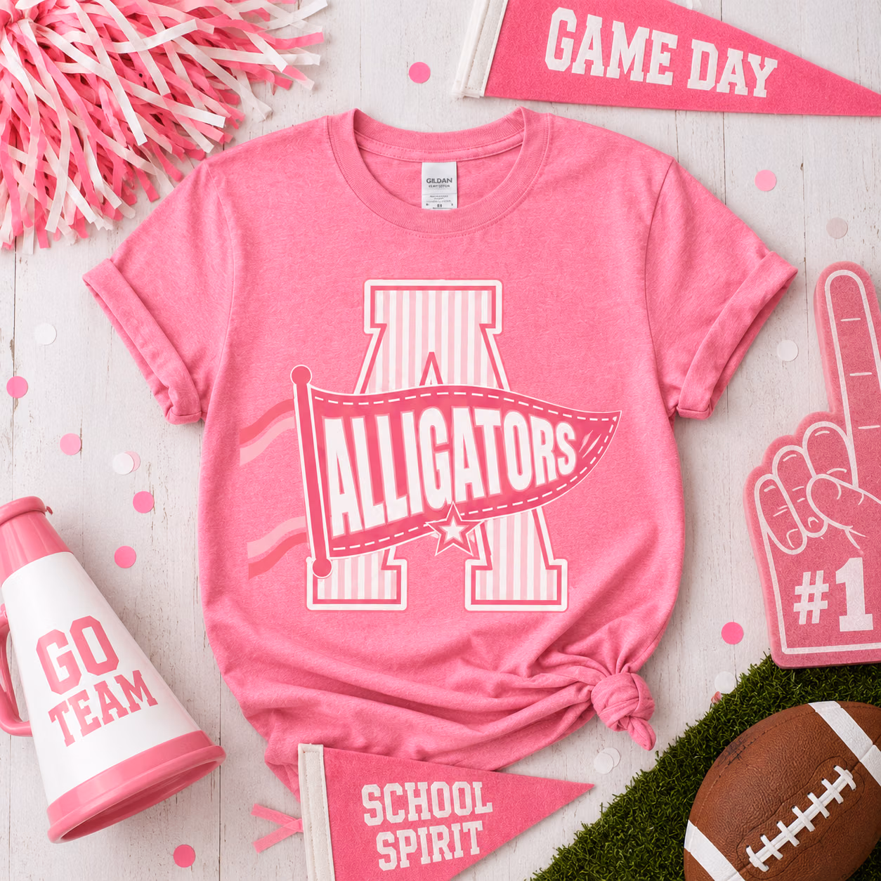 Custom College T-Shirt - Personalized Mascot Pennant Monogram Tee 8 Custom College T-Shirt - Personalized Mascot Pennant Monogram Tee - Image 8