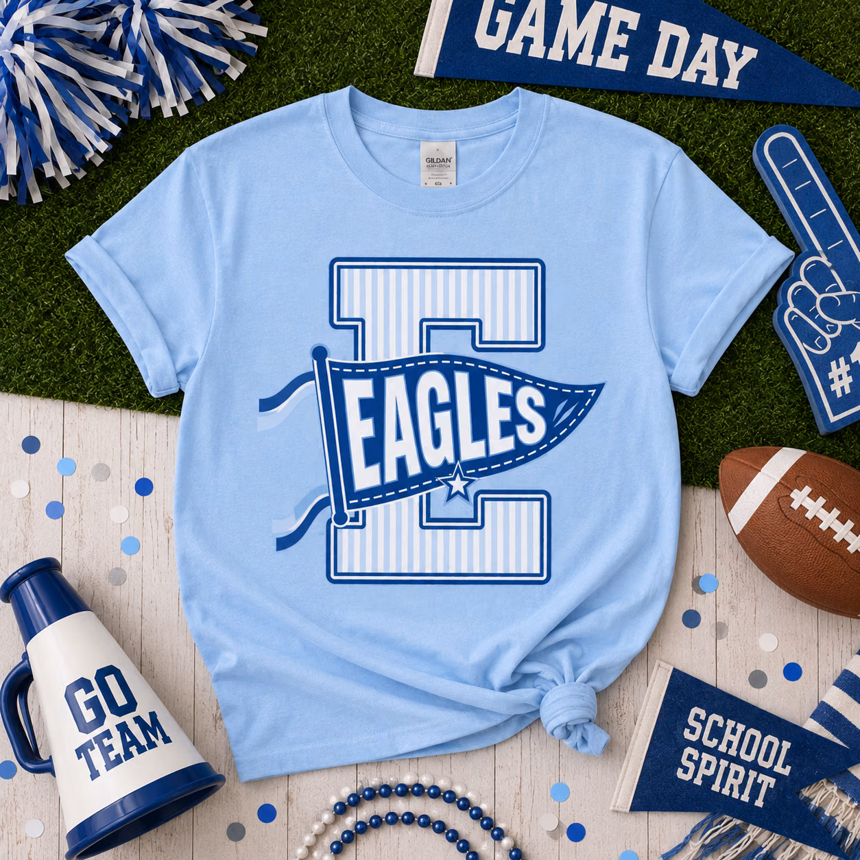 Custom College T-Shirt - Personalized Mascot Pennant Monogram Tee 5 Custom College T-Shirt - Personalized Mascot Pennant Monogram Tee - Image 5