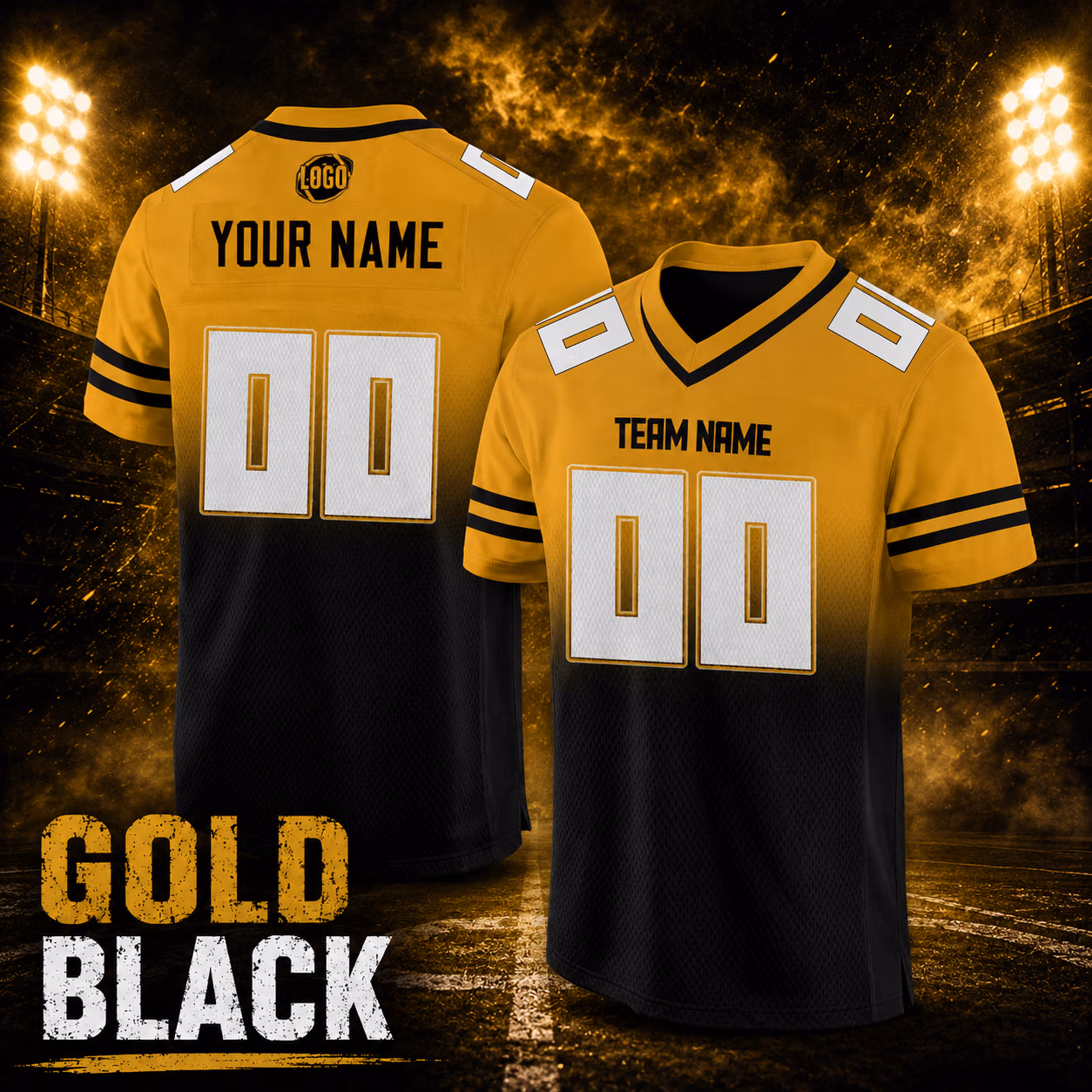Trendy Custom Football Jersey - Gradient Ombre Game Day Fan Shirt 8 Trendy Custom Football Jersey - Gradient Ombre Game Day Fan Shirt - Image 8