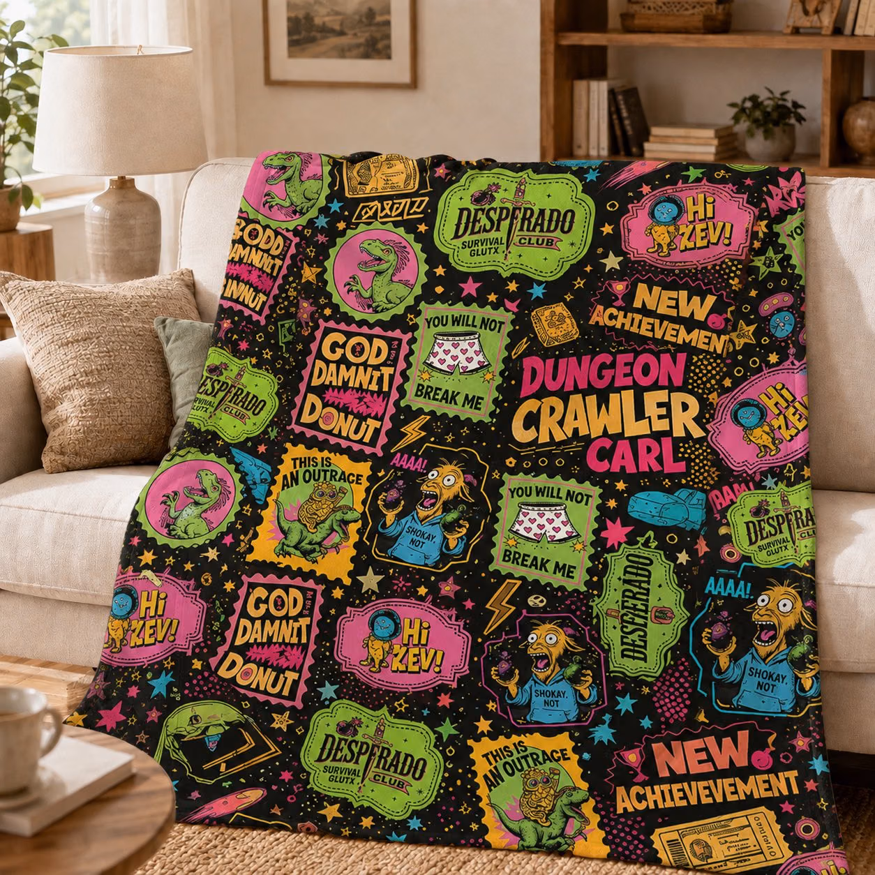 Personalized Blankets - Dungeon Crawler Carl Fleece Throw