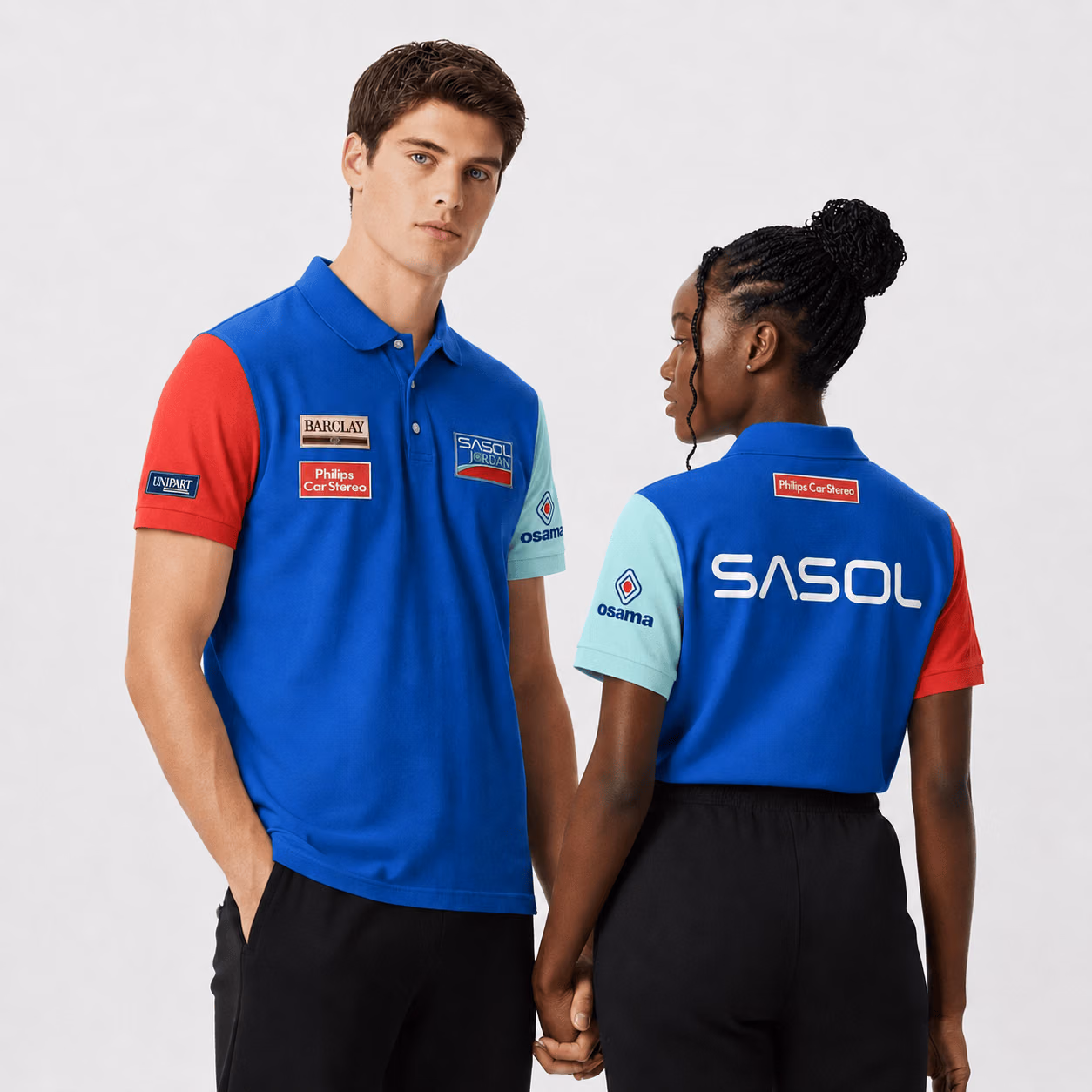 Vintage 1993 Jordan Sasol Hart - Fan Inspired Pit Crew Polo Shirt