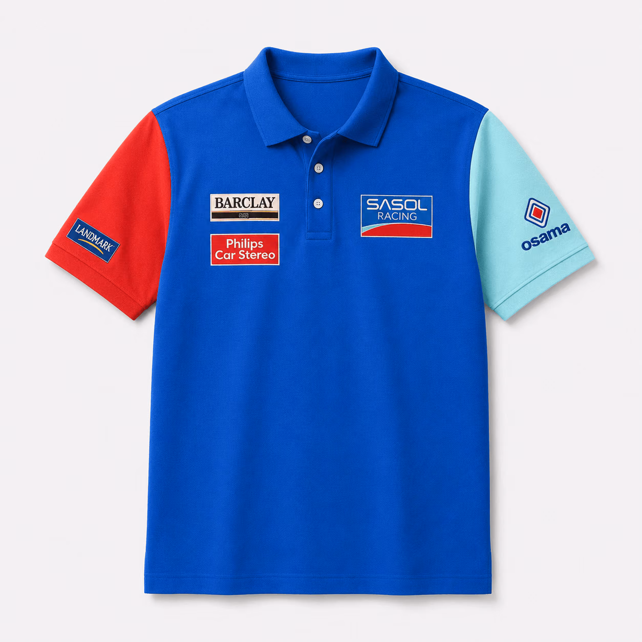 Alternative view of Vintage 1993 Jordan Sasol Hart - Fan Inspired Pit Crew Polo Shirt