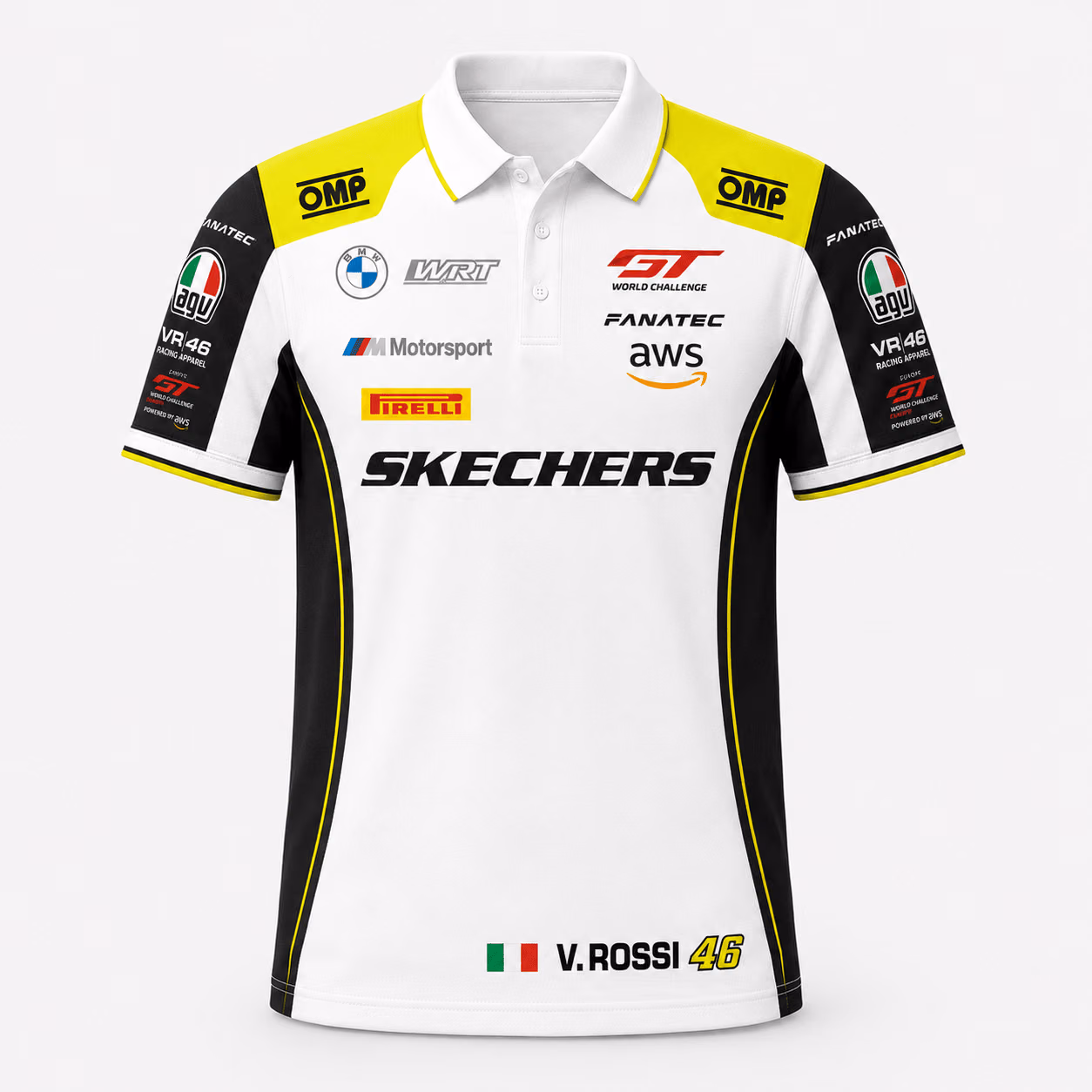 Alternative view of VR46 BMWM-Team Skechers GT Racing Custom Polo Shirt