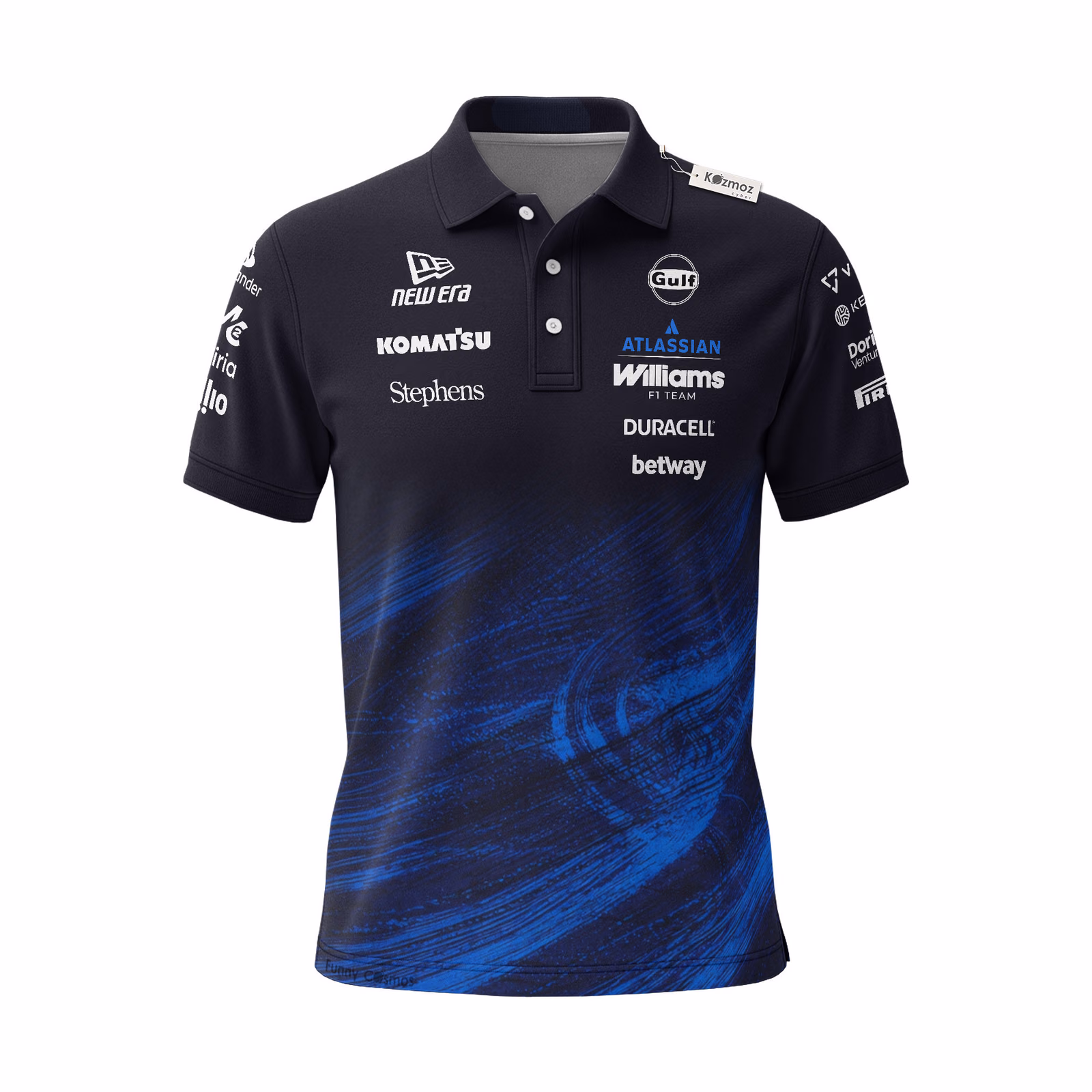 Alternative view of Williams Racing Team 2026 New Era Tech Custom Polo Shirt