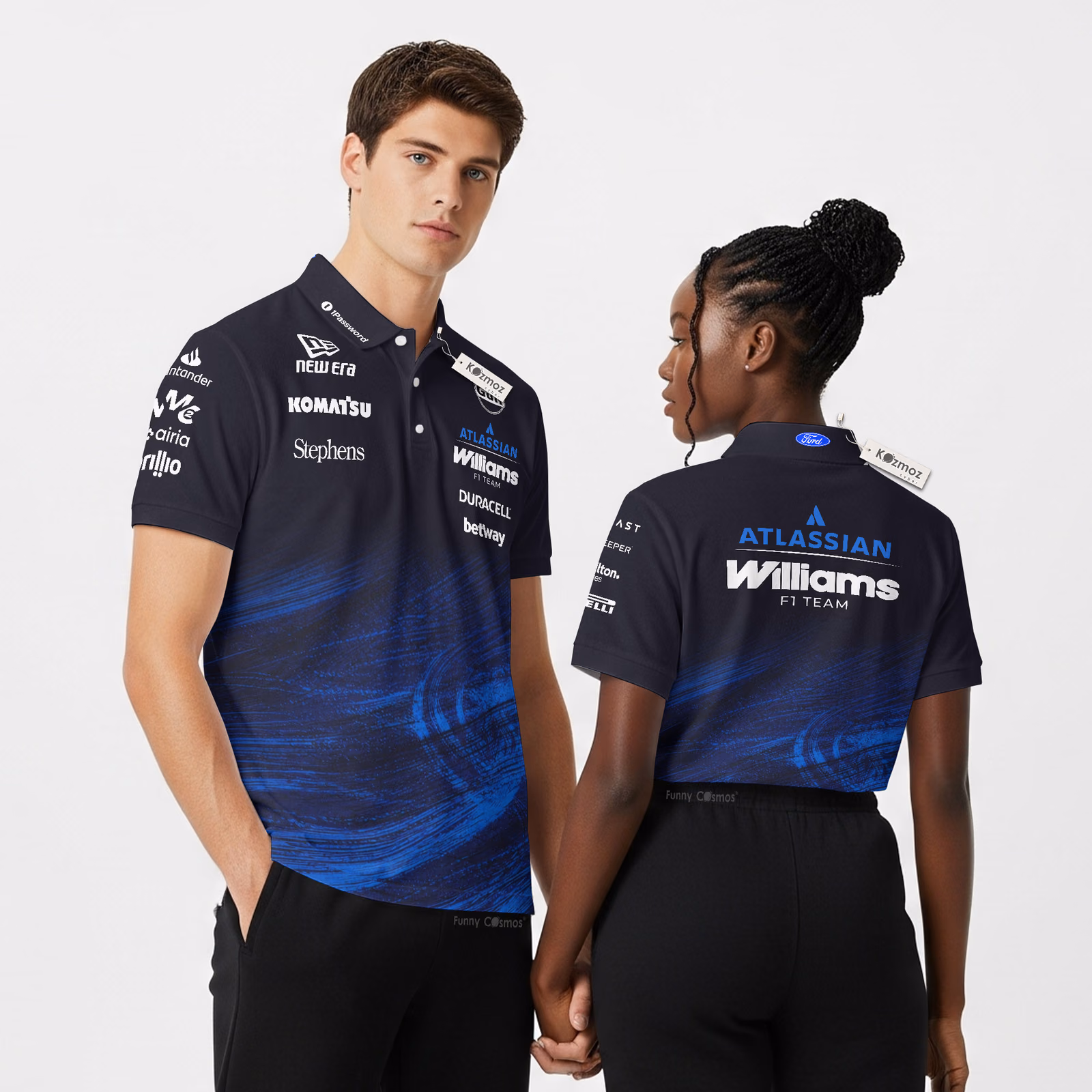 Williams Racing Team 2026 New Era Tech Custom Polo Shirt - 3