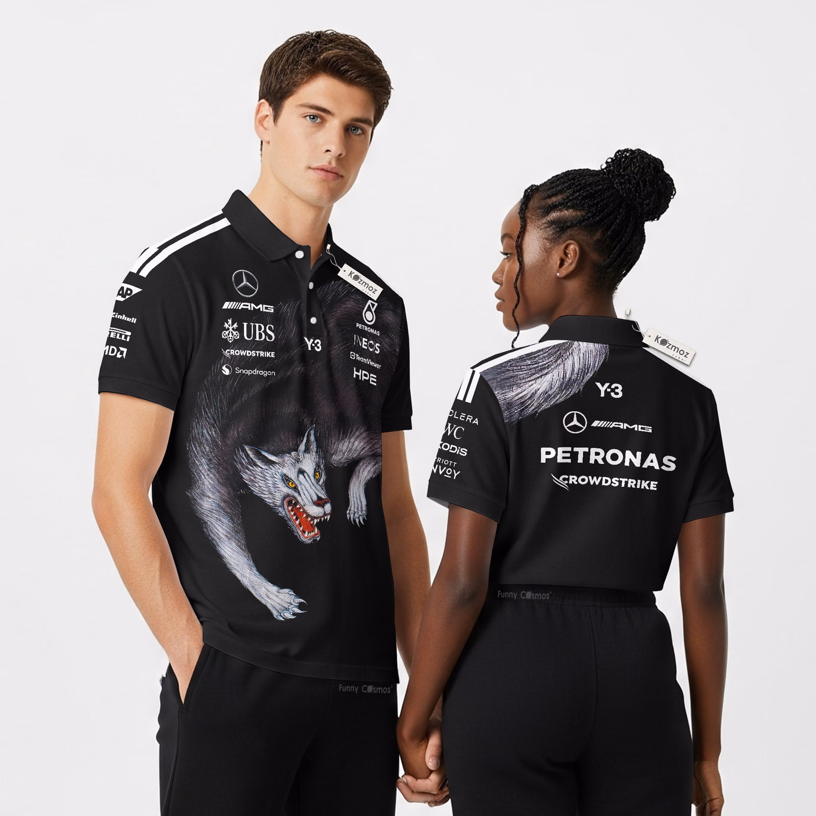 Y-3 Merc AMG Petronas F1 Team 2026 Custom Polo Shirt